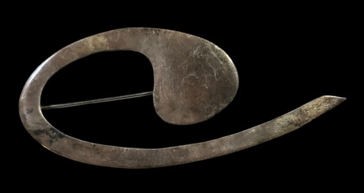 Stylish Mid-Century Modern TAXCO Mexico RUTH Sterling Silver Designer Brooch