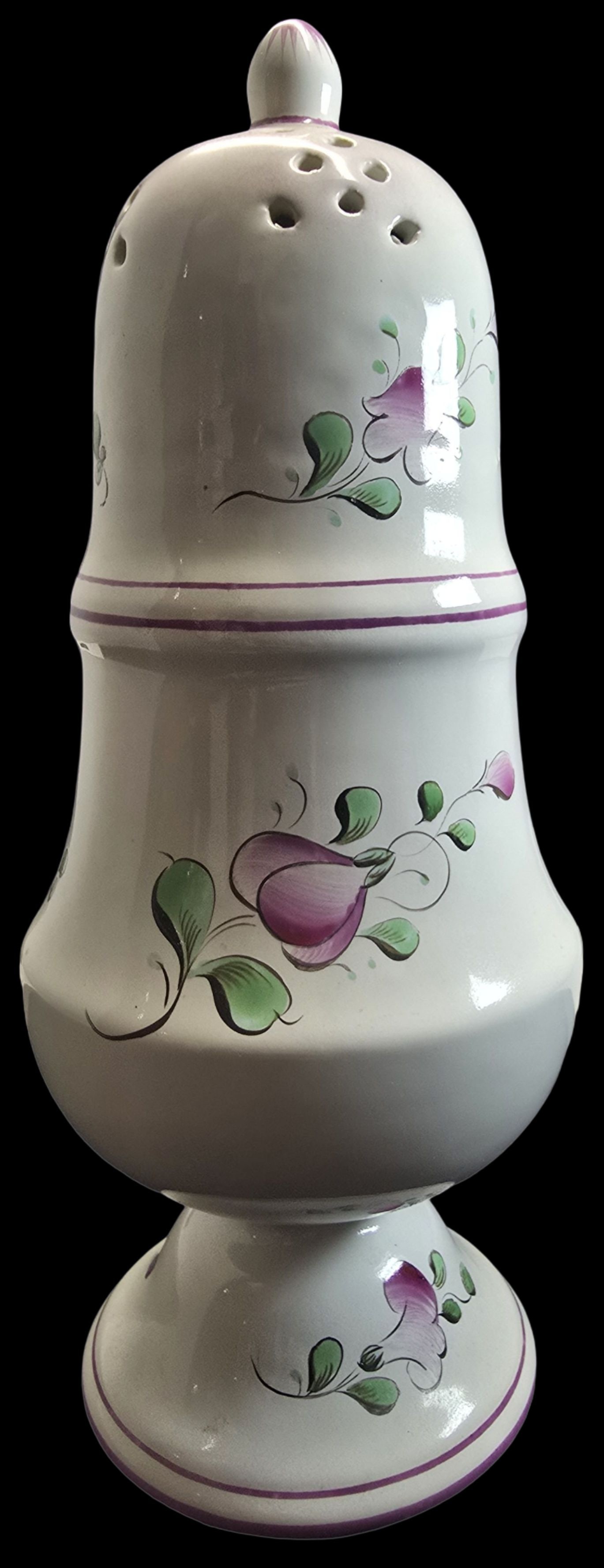Great Vintage Luneville Old Strasbourg Pattern Muffineer or Sugar Shaker (1 of 4)