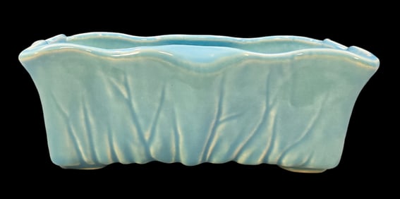Vintage MCCOY Art Pottery Blue Ceramic Planter