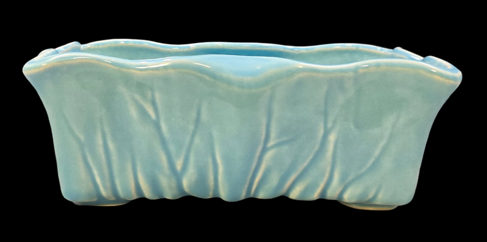 Vintage MCCOY Art Pottery Blue Ceramic Planter (1 of 6)