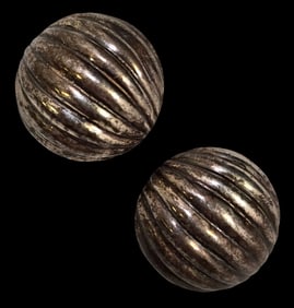 Stylish Vintage Sterling Silver Scalopped Clip-On Earrings