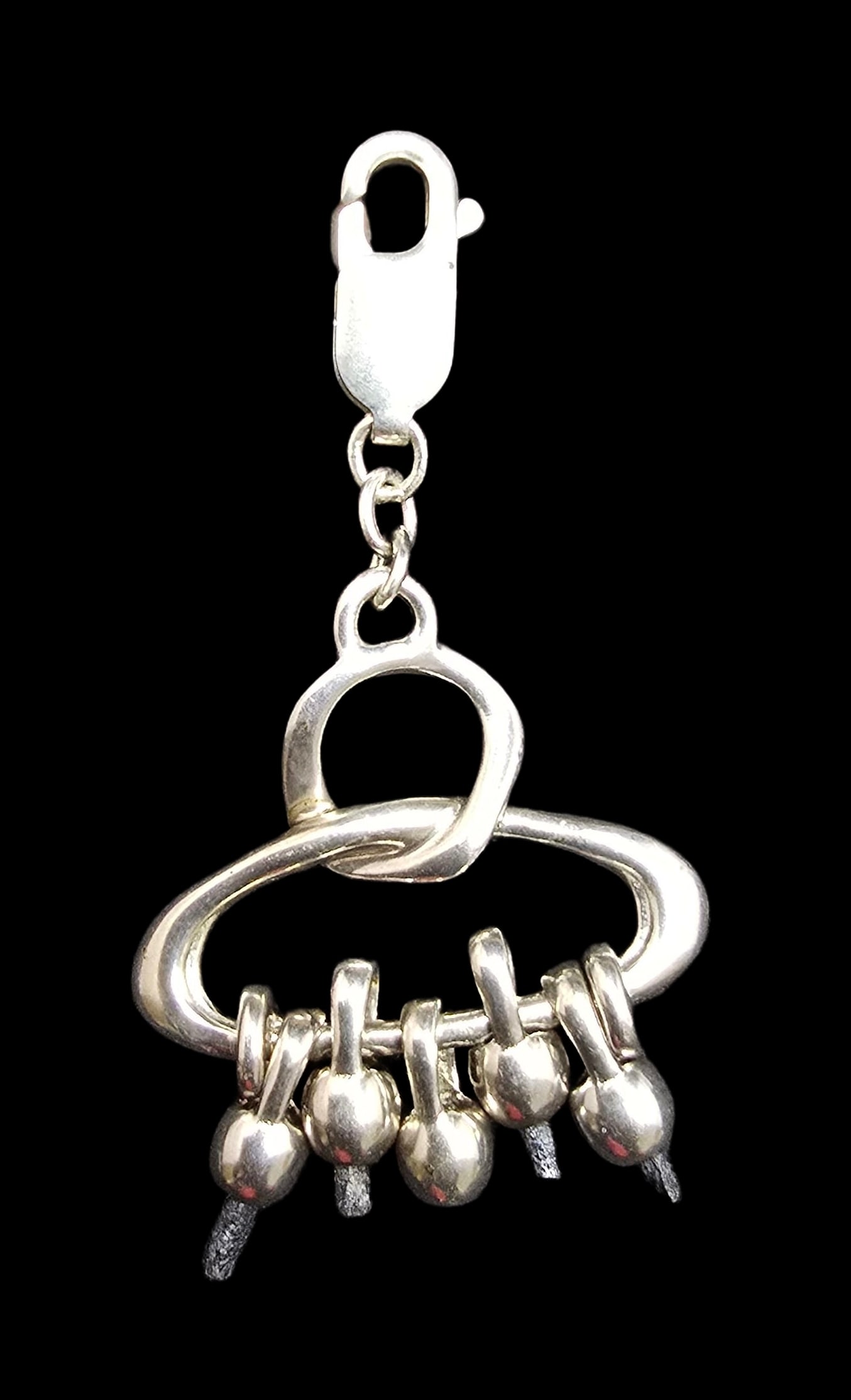 Unusual Vintage Mid-Century Modern Sterling Silver Pendant Charm (1 of 2)