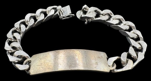 Vintage KALBE Sterling Silver Identity ID Chain Bracelet