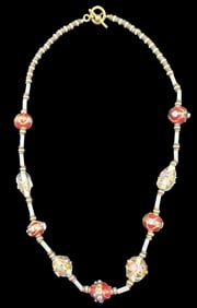 Beautiful Vintage Murano Glass Bead Necklace