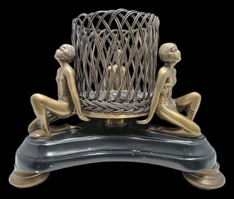 Very Decorative Mid-Century Art Deco Style Metal Base