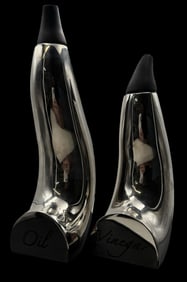 Stylish Vintage NEIL COHEN for NAMBE Stainless Steel Vinegar & Oil Bottle