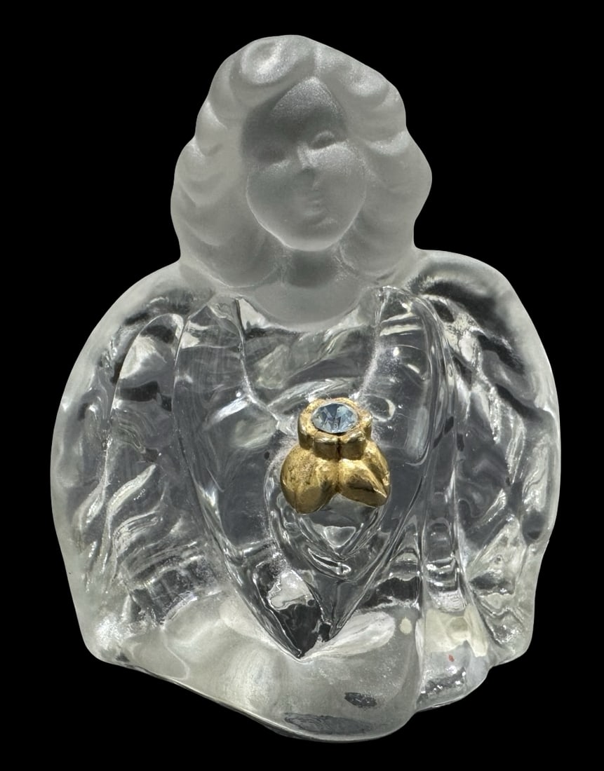 Vintage SWAROVSKI Crystal Figurine - Angel: Very good vintage condition; no chips, cracks, or repairs. Each measures approx. 3 1/2" high x 3" wide x 2 1/8" deep. Marked.