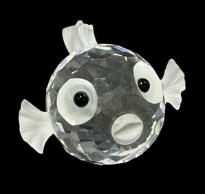Vintage SWAROVSKI Crystal Figurine - Small Pufferfish