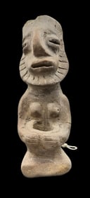 Antique Pre-Columbian Narino Culture Anthropomorphic Terracotta Figurine
