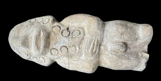 Antique Pre-Columbian Narino Culture Anthropomorphic Terracotta Figurine