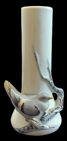 Beautiful Vintage White Porcelain Bird Vase