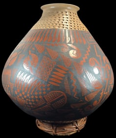 Large Vintage SOCORRO SANDOVAL Mata Ortiz Polychrome Pottery Vase