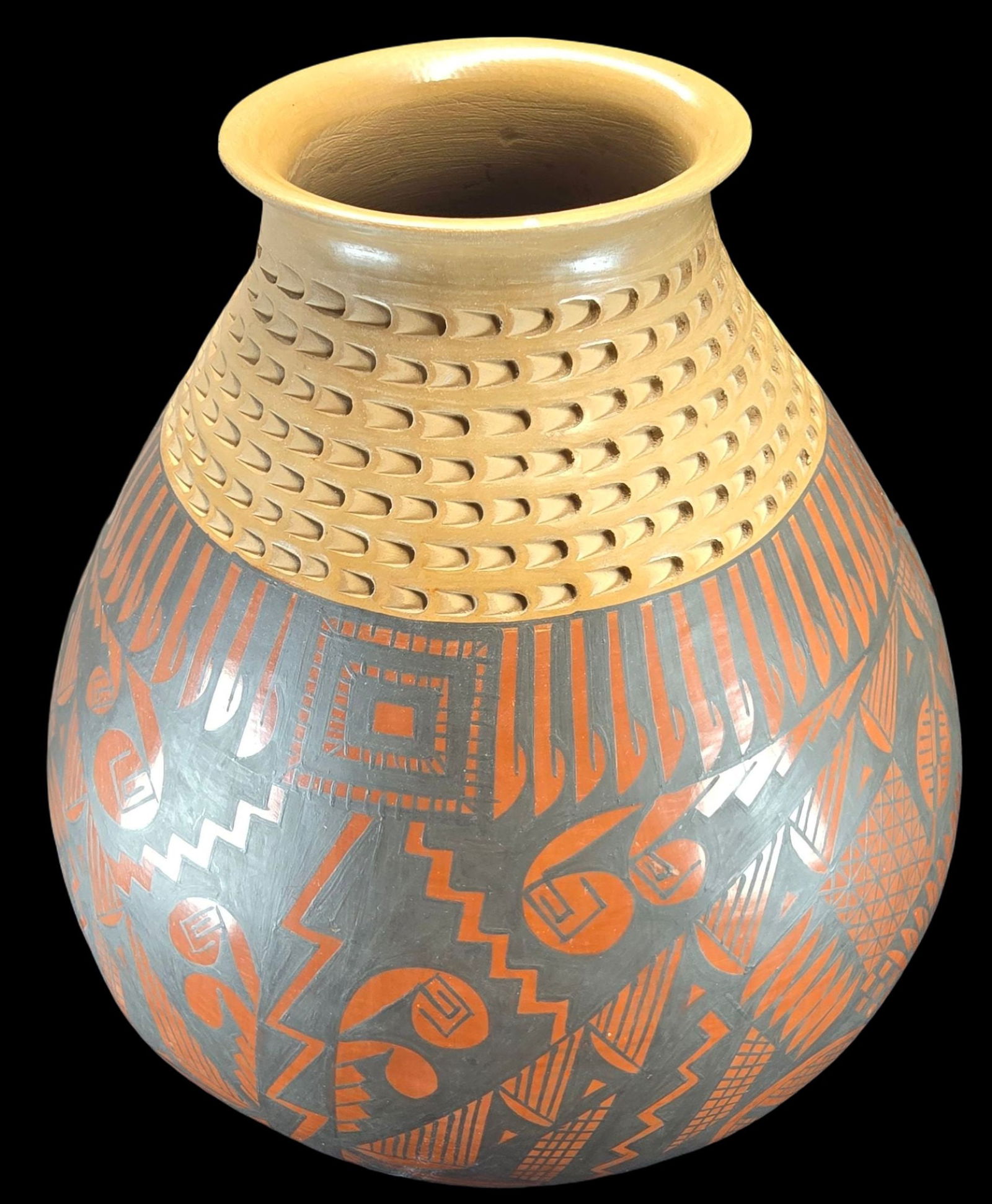 Large Vintage SOCORRO SANDOVAL Mata Ortiz Polychrome Pottery Vase - 2