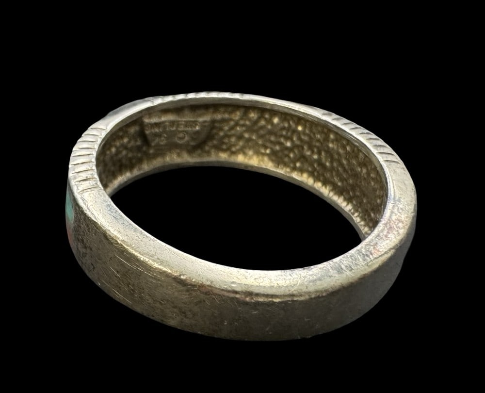 Vintage Native American Sterling Silver Multistone Ring - 3
