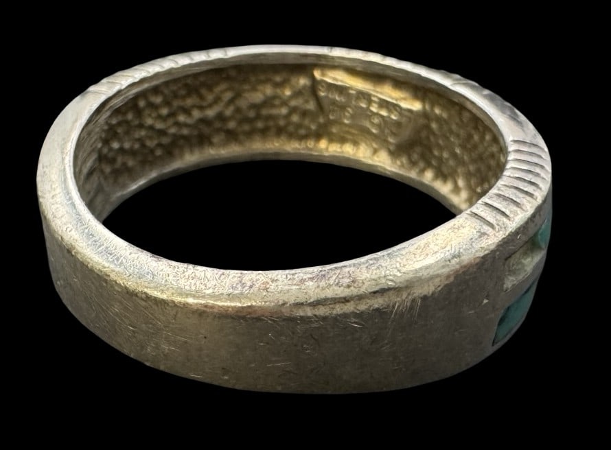 Vintage Native American Sterling Silver Multistone Ring - 5