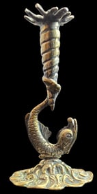 Ornate Antique European Gilt 800 Silver Candle Holder