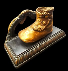 Pair of Solid Vintage Metal Boot Bookends