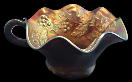 Stunning Vintage Iridescent Carnival Art Glass Bowl