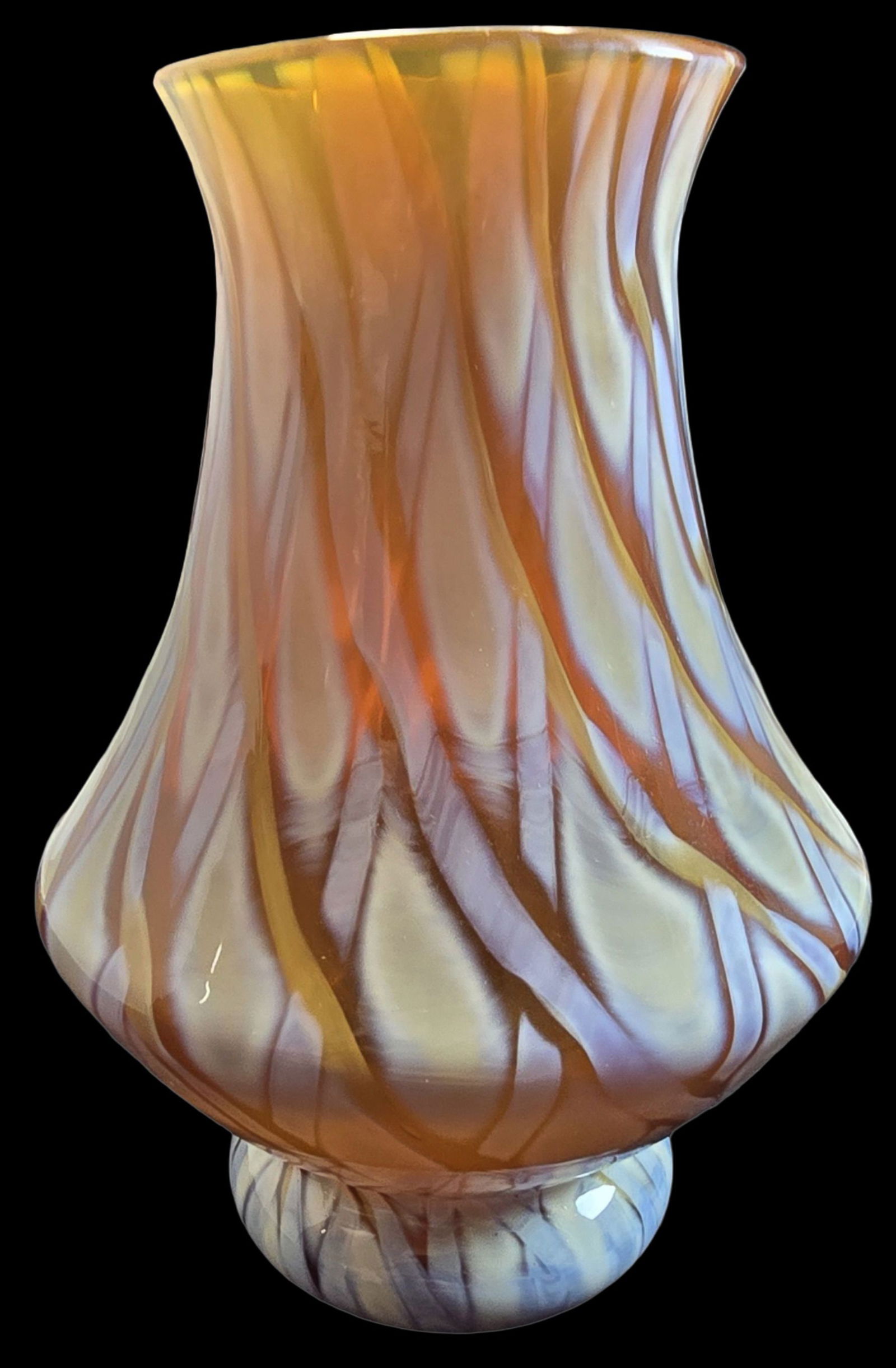 Vintage Mouthblown Iridescent Art Glass Vase (1 of 4)