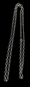 Unusual Vintage European 835 Silver Chain Necklace