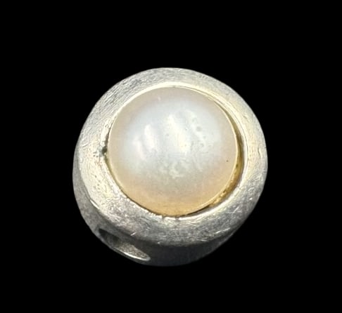 Vintage Sterling Silver & Pearl Slider Pendant (1 of 5)