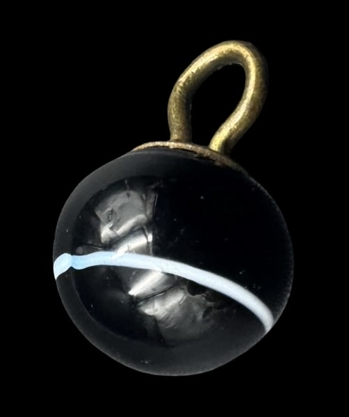 Unusual Vintage Gilt Silver & Agate Pendant Charm (1 of 3)