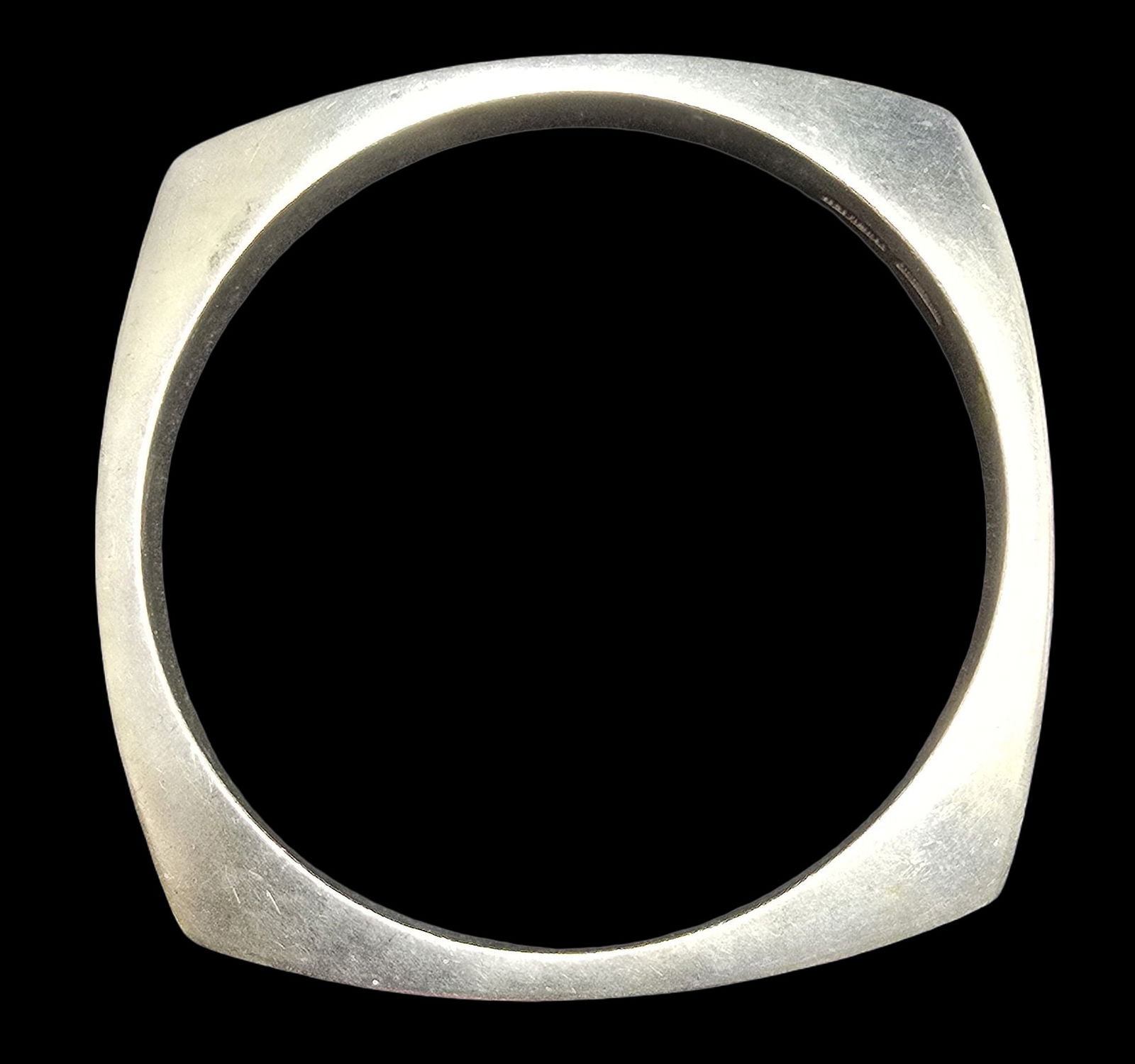 Stylish & Heavy Vintage Mexican Sterling Silver Designer Cuff Bracelet (1 of 4)