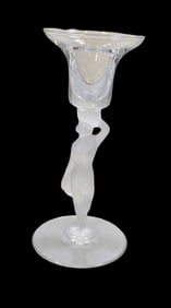 Vintage BAYEL France "Bacchante" Crystal Candle Holder