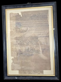 Very Rare Original 1662 WILLARD SIMON Signed Native American Matters Document