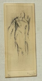 PIERRE ZUCCHELLI (French, 1920–1992) Numbered Etching "The Mirror"