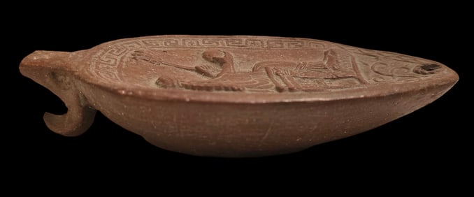 Vintage Roman Style Ceramic Oil Lamp