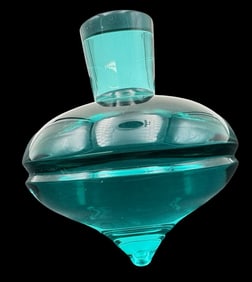 Vintage SEVRES France Turquoise Crystal Spinning Top