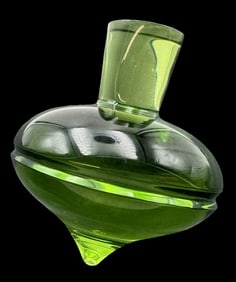 Vintage SEVRES France Turquoise Crystal Spinning Top