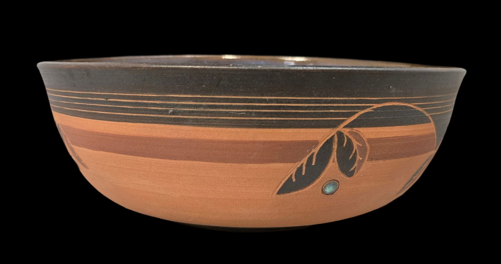 Vintage JEANNE GLASER Handmade Pottery Ceramic Blue Glazed Bowl (1 of 7)