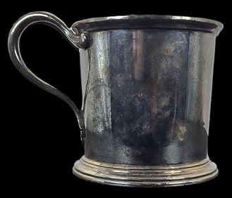 Vintage CHRISTOFLE France silverplate Metal Baby Christening Cup