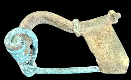 Ancient ca. 100 AD Roman Bronze Fibula from Central Europe