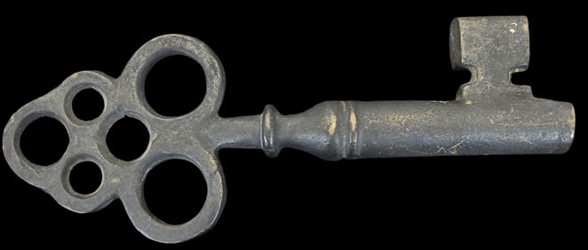 Ca. 18th Century Spanish Hand Forged Iron Castle/Estate Skeleton Key