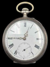 Ornate Antique European 800 Silver Pocket Watch