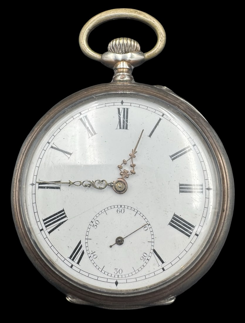 Ornate Antique European 800 Silver Pocket Watch (1 of 5)