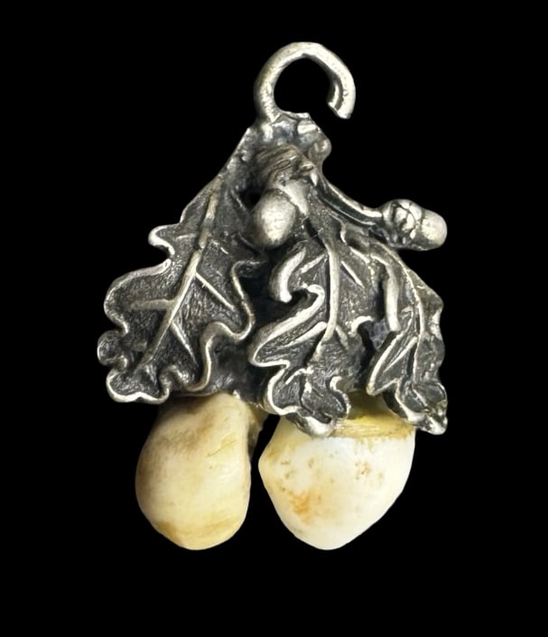 Unusual Vintage European 835 Silver Hunting Trophy Pocket Watch Chain Pendant Charm (1 of 3)