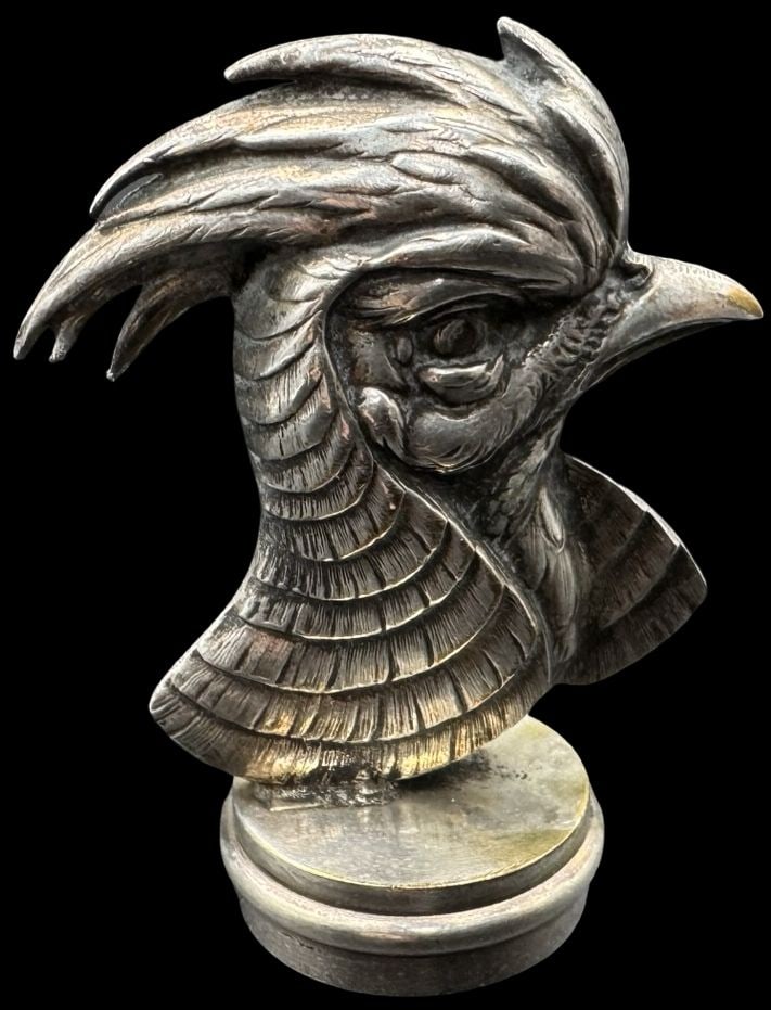 Rare Antique European Silverplate Rooster Shaped Wax Stamp Seal (1 of 4)