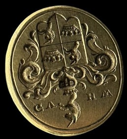 Antique European Aristocratic Brass Wax Stamp Seal