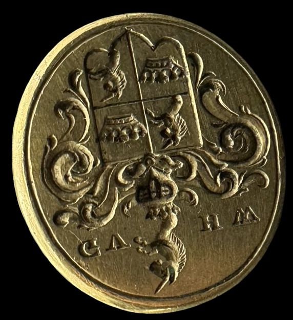 Antique European Aristocratic Brass Wax Stamp Seal (1 of 3)