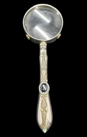 Ornate Handmade Vintage ANN CICHON Dallas Magnifying Glass / Loupe
