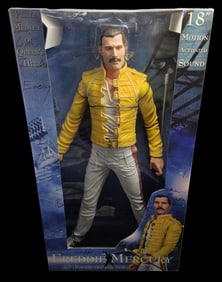 Vintage NECA 18?? Freddie Mercury Motion Activated Action Figure in Original Box