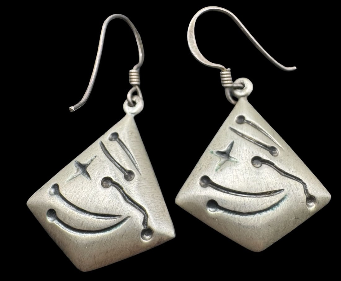 Vintage Sterling Silver Dangle Earrings - 2