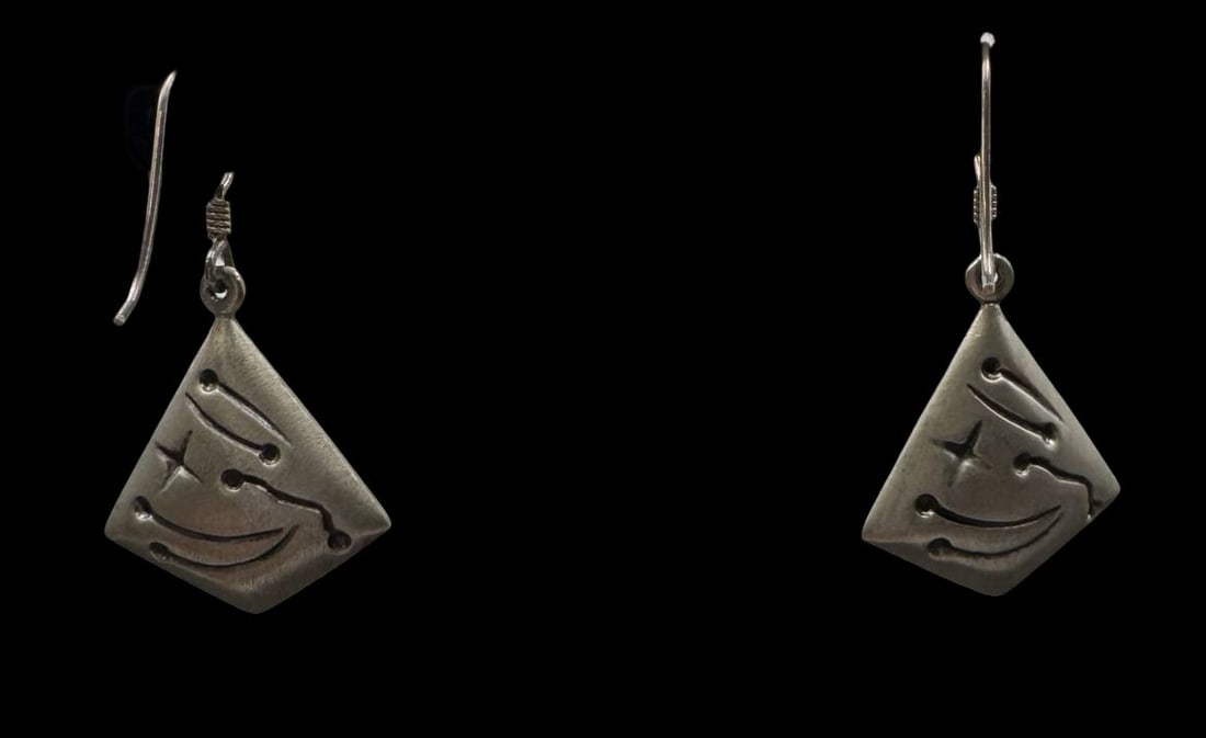 Vintage Sterling Silver Dangle Earrings - 3