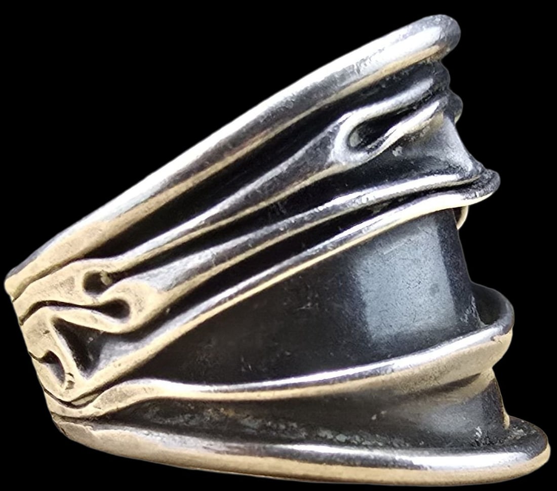 Very Unusual Vintage Mexican Mid-Century Modern Sterling Silver Ring (1 of 5)
