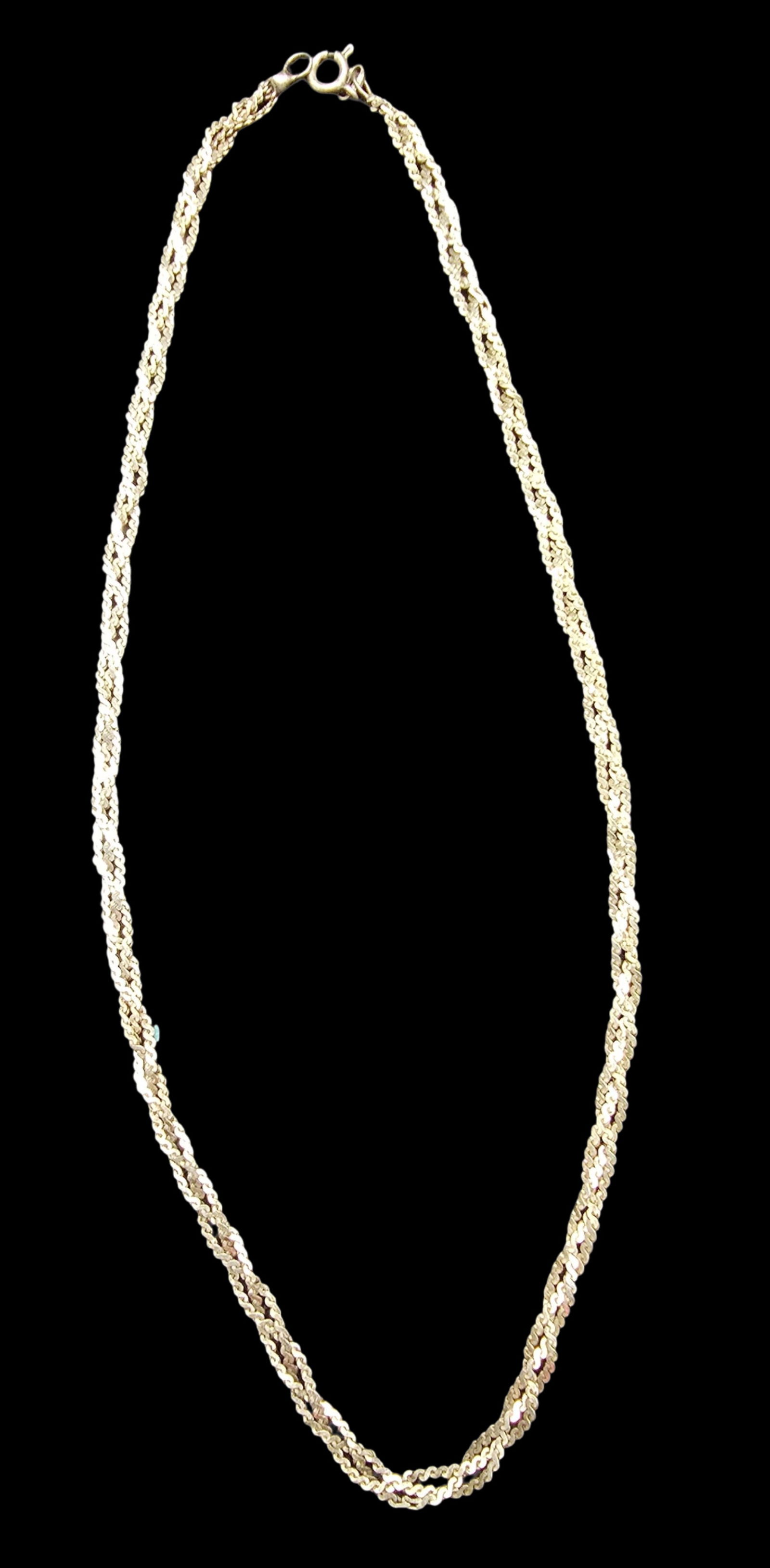 Gorgeous Vintage Sterling Silver Braided Necklace (1 of 4)