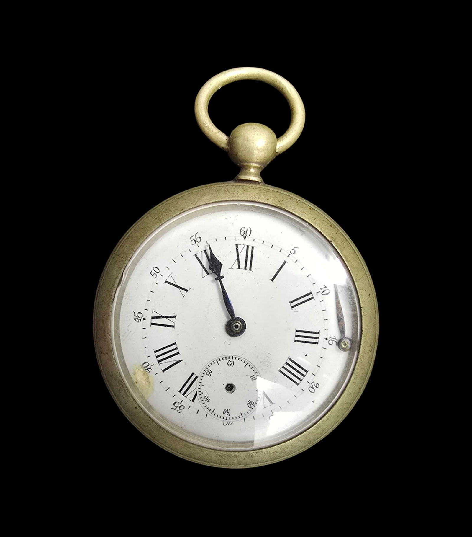 Antique Silver-Tone Metal Pocket Watch (1 of 6)